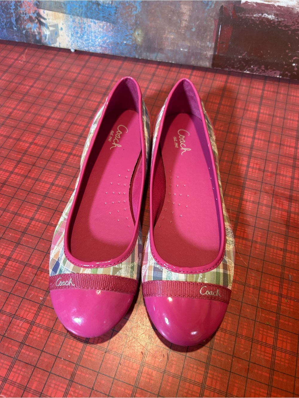 Coach Cecile Women's Pink Ballet Flats Classic Coach - Size 7.5B